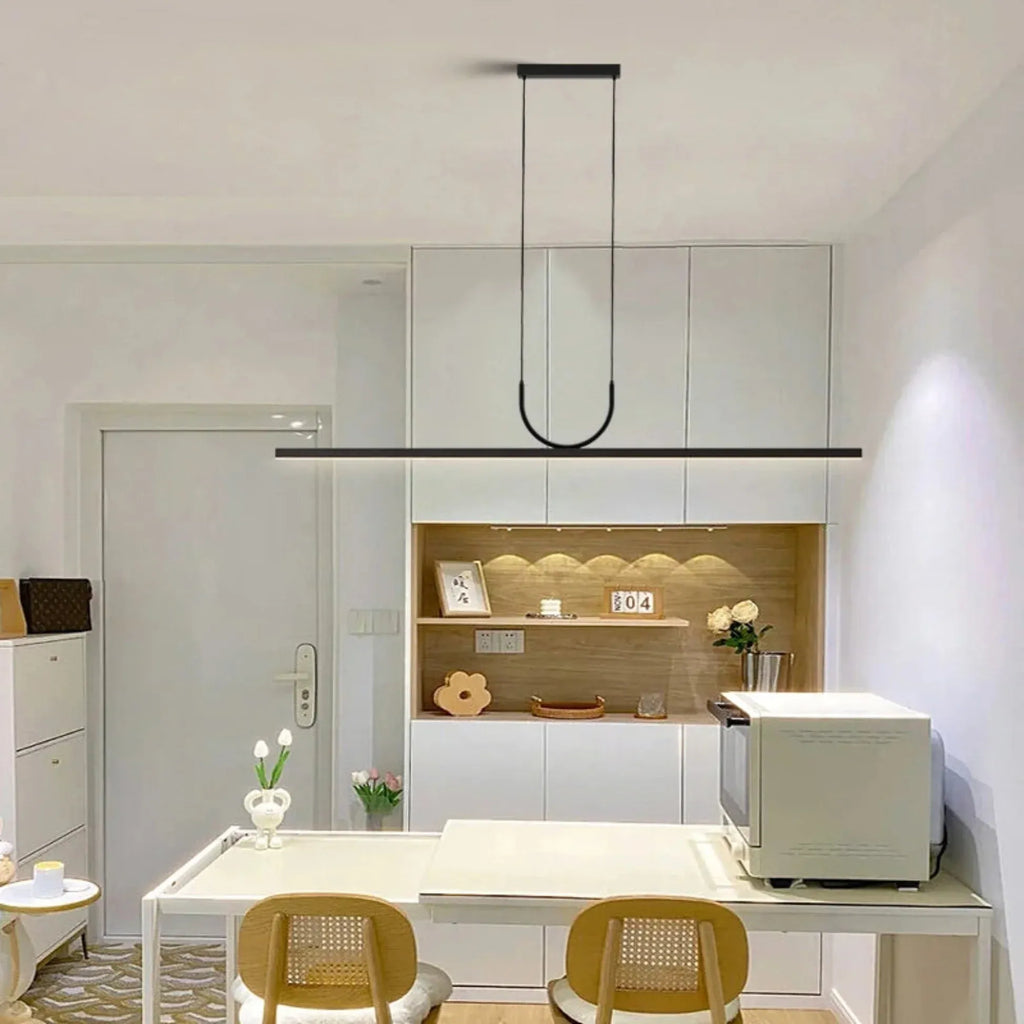 NOXEN – Minimalist Black LED Pendant Light for Dining Room, Kitchen Island and Living Room