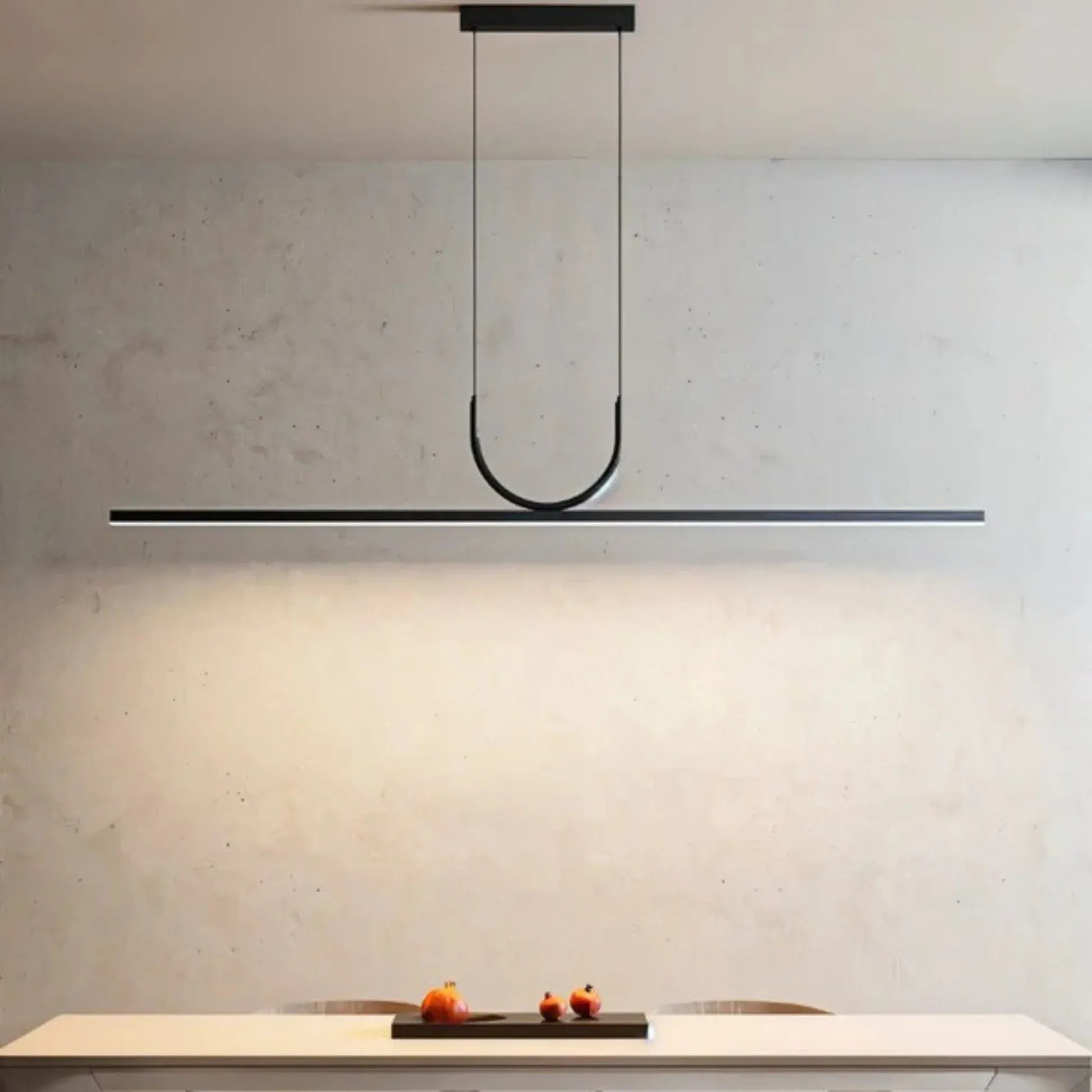 NOXEN – Minimalist Black LED Pendant Light for Dining Room, Kitchen Island and Living Room