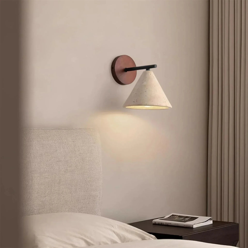 TEROVA – Travertine Stone Wall Sconce LED Downlight for Bedroom, Hallway and Living Room