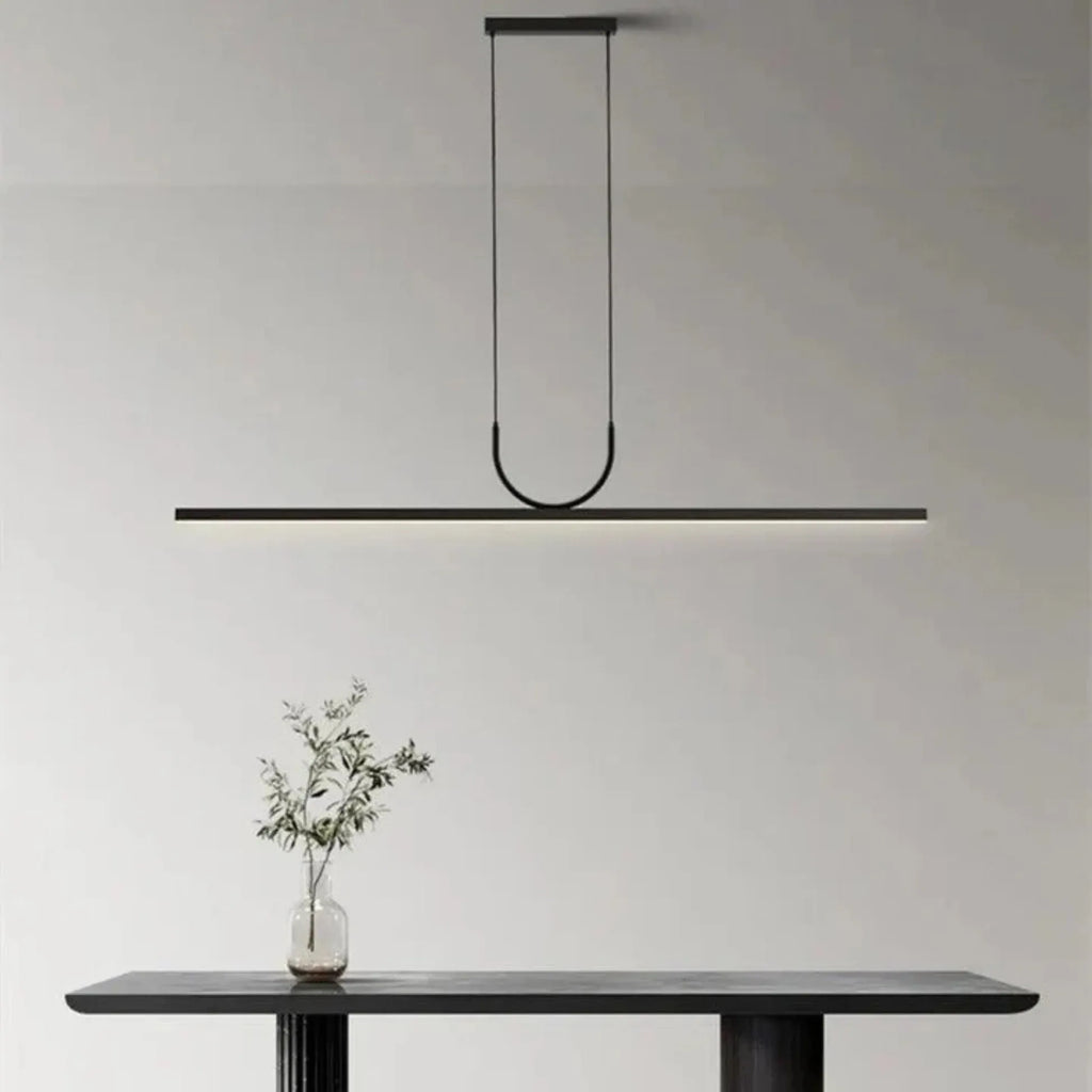 NOXEN – Minimalist Black LED Pendant Light for Dining Room, Kitchen Island and Living Room