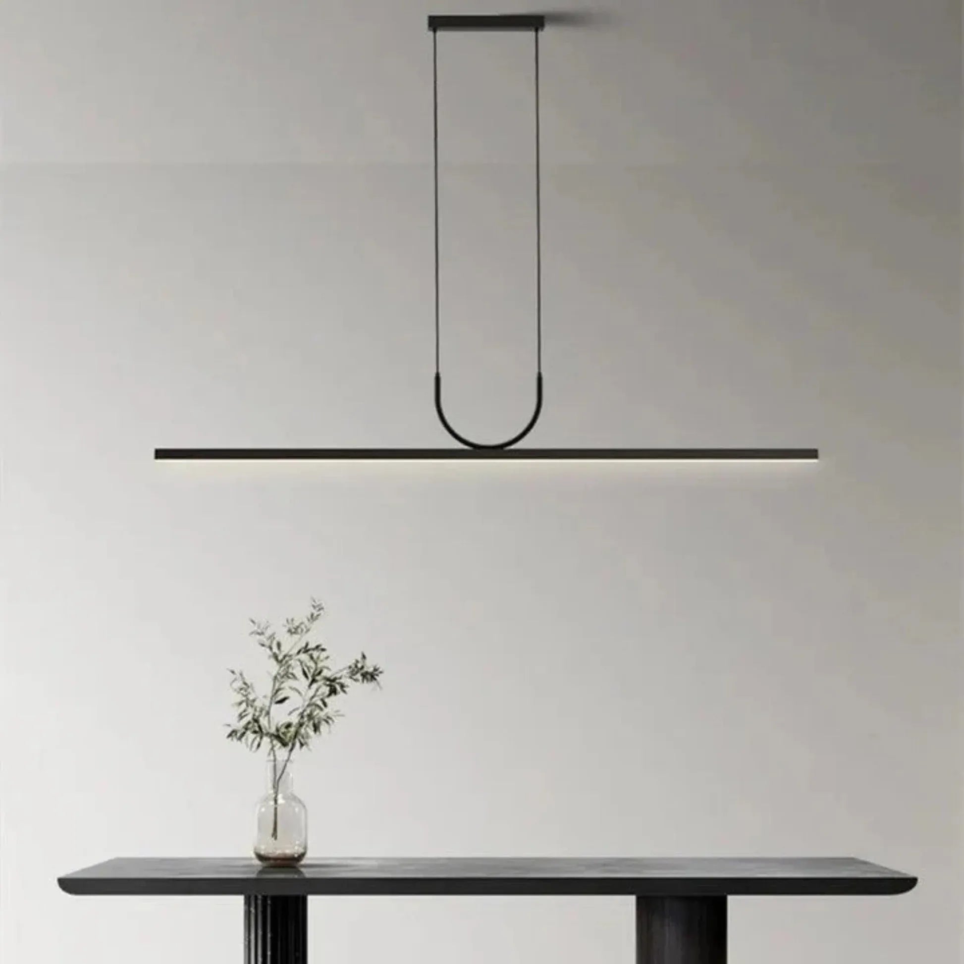 NOXEN – Minimalist Black LED Pendant Light for Dining Room, Kitchen Island and Living Room